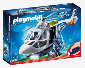Playmobil Police Helicopter With Led Searchlight - Playmobil Helicopter, HD Png Download, Transparent PNG
