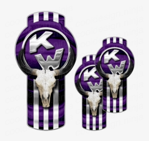 3-pack Of Purple Kenworth Bull Skull Emblem Skins - Kenworth Emblema, HD Png Download, Transparent PNG