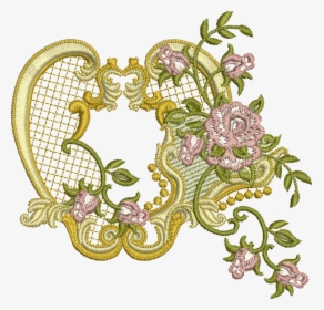 Corner Bird Embroidery Designs , Png Download - Free Machine Embroidered Roses, Transparent Png, Transparent PNG