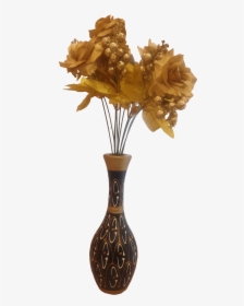 Wooden Flower Vase Png, Transparent Png, Transparent PNG