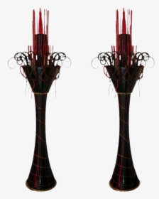 1980s One Of A Kind Red And Black Murano Glass Pair - Vase, HD Png Download, Transparent PNG