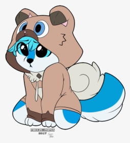 [ych Commission] Frosty Rockruff Hoodie - Cartoon, HD Png Download, Transparent PNG