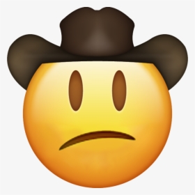 Sad Clipart Cowboy - Cowboy Emoji Png, Transparent Png, Transparent PNG