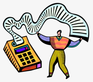 Vector Illustration Of Accountant Bookkeeper Operates - Accountant Clipart Transparent, HD Png Download, Transparent PNG