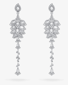 White Diamond Phoenix Earrings Rose Cut - Earrings, HD Png Download, Transparent PNG