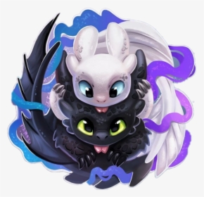 #baby Dragon😘 - Toothless X Light Fury, HD Png Download, Transparent PNG