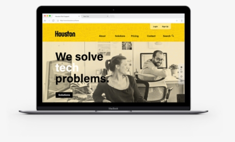 Houston Website V3 Macbook-mockup, HD Png Download, Transparent PNG