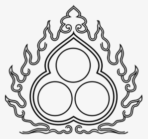 Buddhism Drawing Symbol Huge Freebie Download For Powerpoint - Three Jewels Of Buddhism Drawing, HD Png Download, Transparent PNG