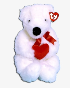 Ty S Adorable Plush White Teddy Bear Romeo Is The Perfect - Teddy Bear, HD Png Download, Transparent PNG