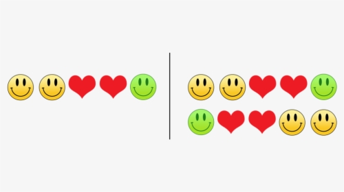 Fractions Same But Different Smiles Hearts, HD Png Download, Transparent PNG