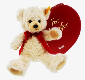 Steiff Teddy In Heart Box - Nounours Amour Peluche, HD Png Download, Transparent PNG