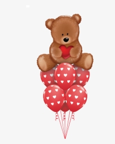 Valentines Day Balloons - Loving Teddy Bear, HD Png Download, Transparent PNG