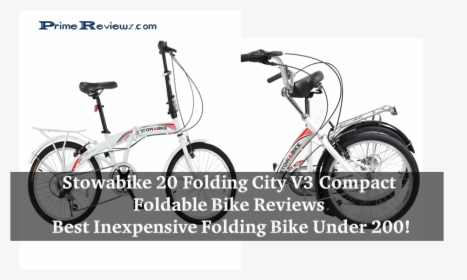 Stowabike 20 Folding City V3 Compact Foldable Bike - Hybrid Bicycle, HD Png Download, Transparent PNG