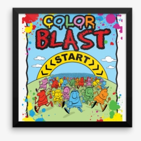 Color Blast Framed Poster - Illustration, HD Png Download, Transparent PNG
