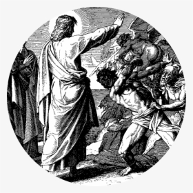 Jesus Casts Out Demons - Jesus And The Unclean Spirit, HD Png Download, Transparent PNG