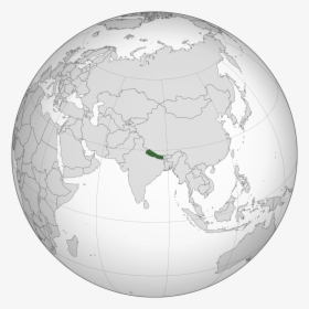 Location Of Nepal - Siberian Crane Migration Map, HD Png Download, Transparent PNG