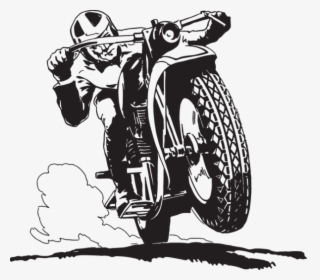 Man On The Motorcycle Drawing, HD Png Download, Transparent PNG