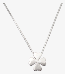 Female Chainbone Chain Simple Clover Feet Silver Pendant - Locket, HD Png Download, Transparent PNG