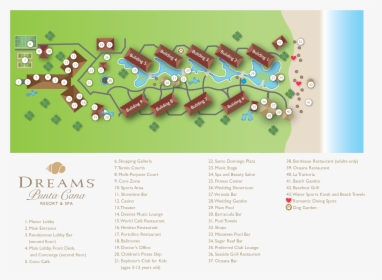 Dreams Punta Cana Hotel Map, HD Png Download, Transparent PNG