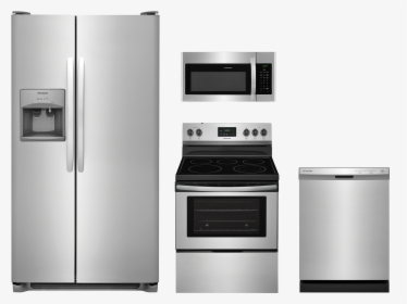 4 Piece Stainless Steel Kitchen Appliance Package, HD Png Download, Transparent PNG
