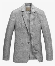 Blazer For Men Free Png Image - Light Grey Sports Jacket Linen, Transparent Png, Transparent PNG