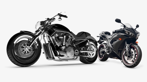 2 Motorbikes - Black Motorcycle, HD Png Download, Transparent PNG