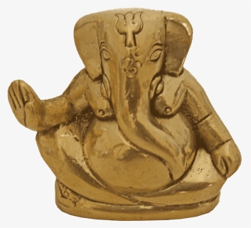 Brass Statue Lord Ganesha - Carving, HD Png Download, Transparent PNG
