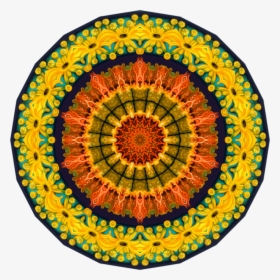 Flower,symmetry,orange - Circle, HD Png Download, Transparent PNG