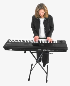 Computer Keyboard Electronic Musical Instruments Keyboard - Playing Keyboard On Stand, HD Png Download, Transparent PNG
