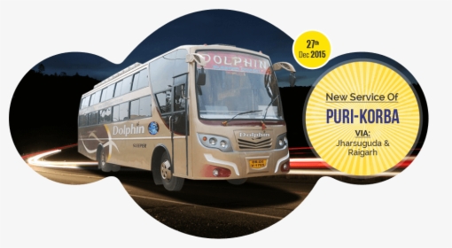 Online Bus Ticket Booking Dolphin Bus Service - Korba To Puri Dolphin Bus, HD Png Download, Transparent PNG