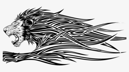 Tattoo Designs Png Transparent Images - Small Simple Tribal Lion Tattoo, Png Download, Transparent PNG
