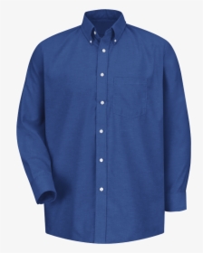 Men S Long Sleeve Executive Oxford Dress Shirt - Button, HD Png Download, Transparent PNG