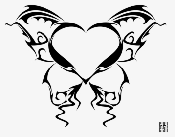 Butterfly Heart Tattoo, HD Png Download, Transparent PNG