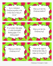 Appropriate Dinner Conversation - Christmas Conversation Starters Printable, HD Png Download, Transparent PNG