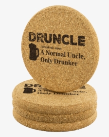 Druncle Round Cork Coasters - Calligraphy, HD Png Download, Transparent PNG