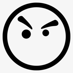Angry Smiley Face Black And White Clipart , Png Download, Transparent Png, Transparent PNG