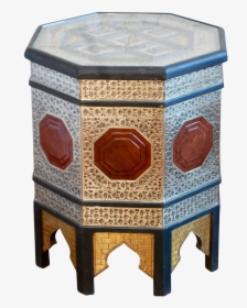 Moroccan Metal & Leather Side Table, HD Png Download, Transparent PNG