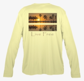 Sunset Palms Men S Long-sleeve Solar Performance Shirt - Long-sleeved T-shirt, HD Png Download, Transparent PNG