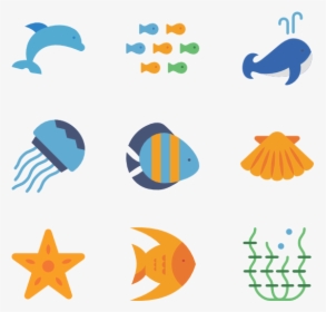 Sea Animals Icon Png, Transparent Png, Transparent PNG