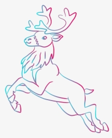 Reindeer - Drawings Of Santa's Reindeers, HD Png Download, Transparent PNG