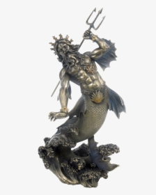 God Of The Sea Statue - Greek God Merman, HD Png Download, Transparent PNG