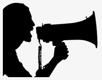Woman With Megaphone Silhouette, HD Png Download, Transparent PNG