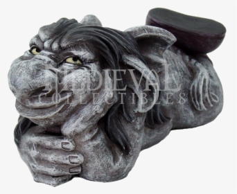 Resting Funny Gargoyle Statue - Statue, HD Png Download, Transparent PNG