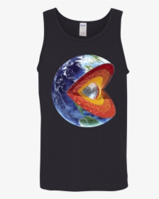 Pac Man Earth Space Shirt - Earth, HD Png Download, Transparent PNG