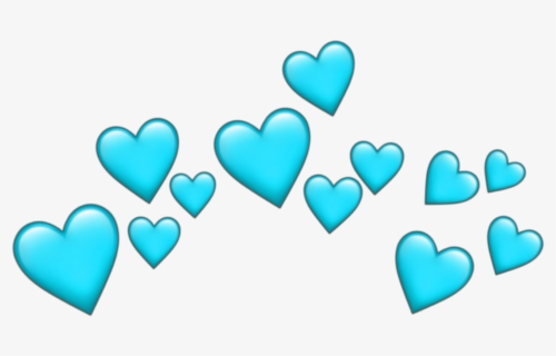 #crown #dudahmt #tumblr #coração #heart #emoji #azul - Heart Crown Png Green, Transparent Png, Transparent PNG