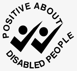 Positive About Disabled People Logo Black And White - Positive About Disabled People Logo, HD Png Download, Transparent PNG