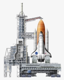 Space Shuttle Launch Png - Rocket Launch Pad Png, Transparent Png, Transparent PNG