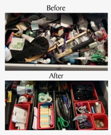 Drawer-banda - Junk Drawer Before And After, HD Png Download, Transparent PNG