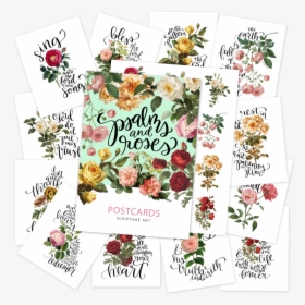 Printable Psalms Roses Postcards Stickers, HD Png Download, Transparent PNG