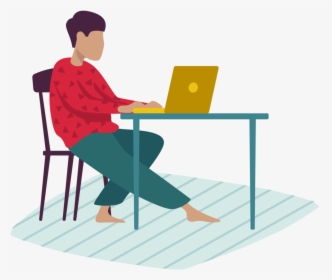 Title Development - Man With Laptop Vector Png, Transparent Png, Transparent PNG